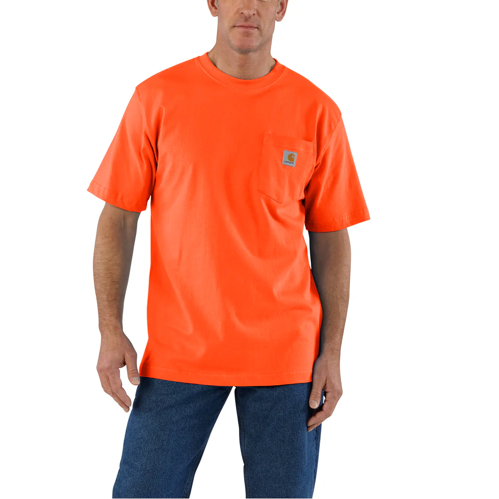 Loose Fit Heavyweight Short-Sleeve Pocket T-Shirt - BOG-Brite Orange | Carhartt K87