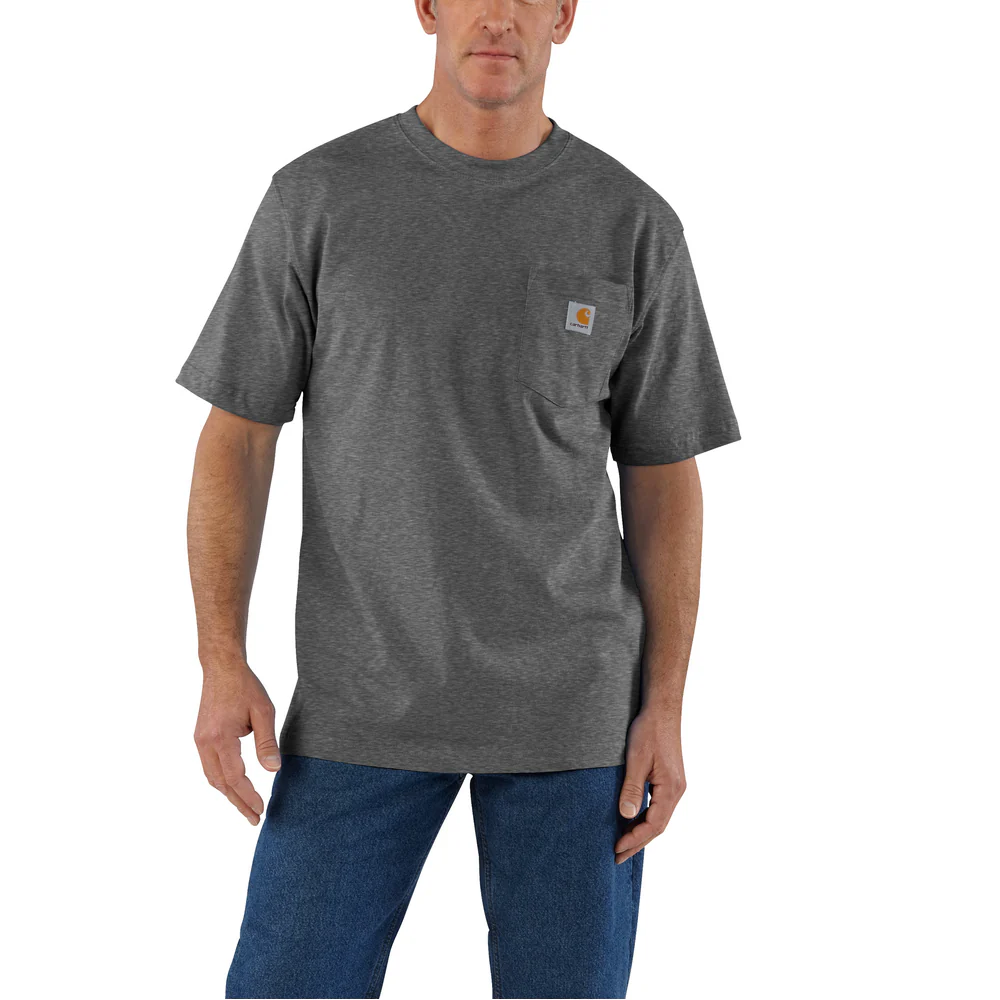 Loose Fit Heavyweight Short-Sleeve Pocket T-Shirt - CRH-Carbon Heather | Carhartt K87 - Image 3