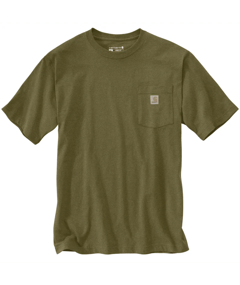 Loose Fit Heavyweight Short-Sleeve Pocket T-Shirt - GL8-Dark Bronzed Green Heather | Carhartt K87