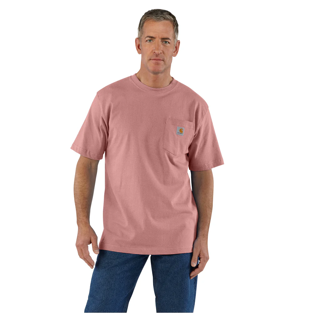Loose Fit Heavyweight Short-Sleeve Pocket T-Shirt - P55-Rose Tint Heather | Carhartt K87