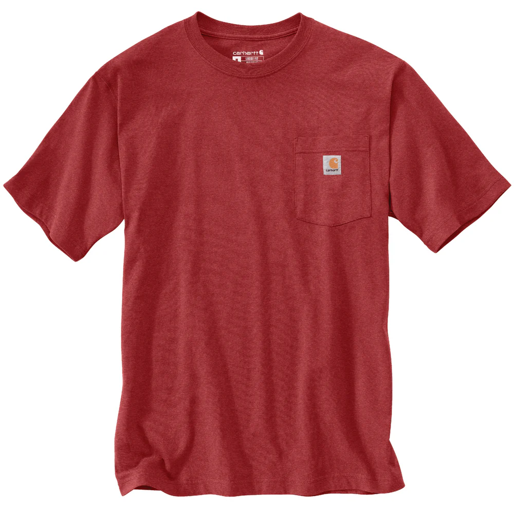 Loose Fit Heavyweight Short-Sleeve Pocket T-Shirt - RA0-Crabapple Heather | Carhartt K87