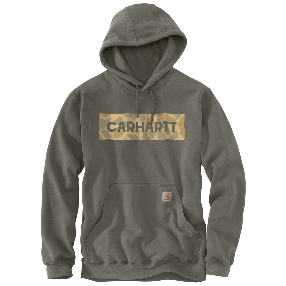 Loose Fit Midweight Camo Logo Graphic Sweatshirt - DOV-Dusty Olive | Carhartt 106854