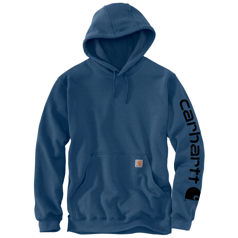 Loose Fit Midweight Logo Sleeve Graphic Sweatshirt - HL3-Deep Ocean Heather | Carhartt K288 - Image 2
