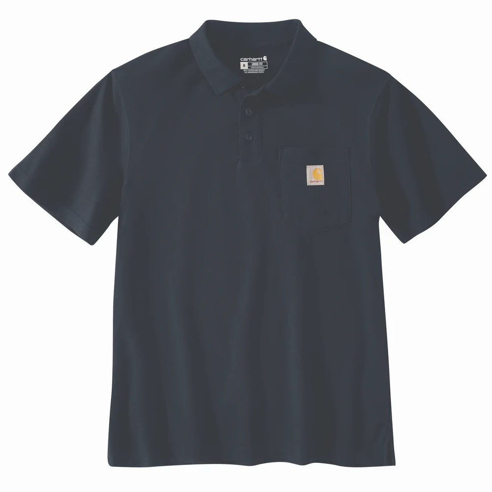Loose Fit Midweight Short-Sleeve Pocket Polo - NVY-Navy | Carhartt 106685 - Image 2