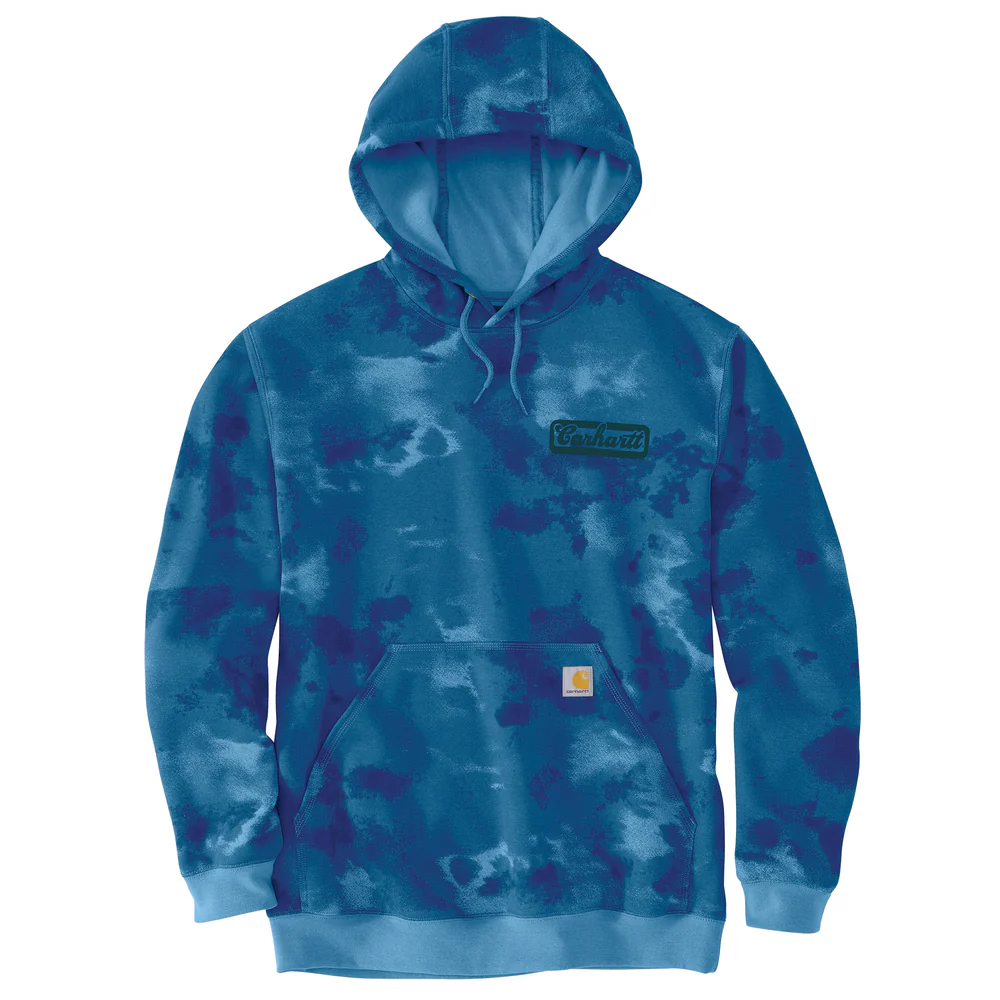 Loose Fit Midweight Watercolor Camo Graphic Sweatshirt - HP8-Horizon Blue-Greenstone Cloud Camo | Carhartt 107206 - Image 4