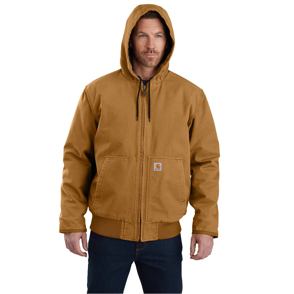 Loose Fit Washed Duck Insulated Active Jacket - BRN-Carhartt Brown | Carhartt 104050 - Image 2