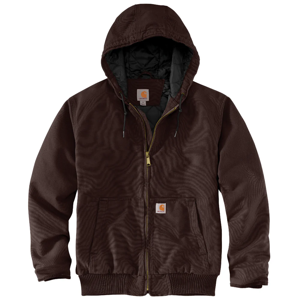 Loose Fit Washed Duck Insulated Active Jacket - DKB-Dark Brown | Carhartt 104050 - Image 2