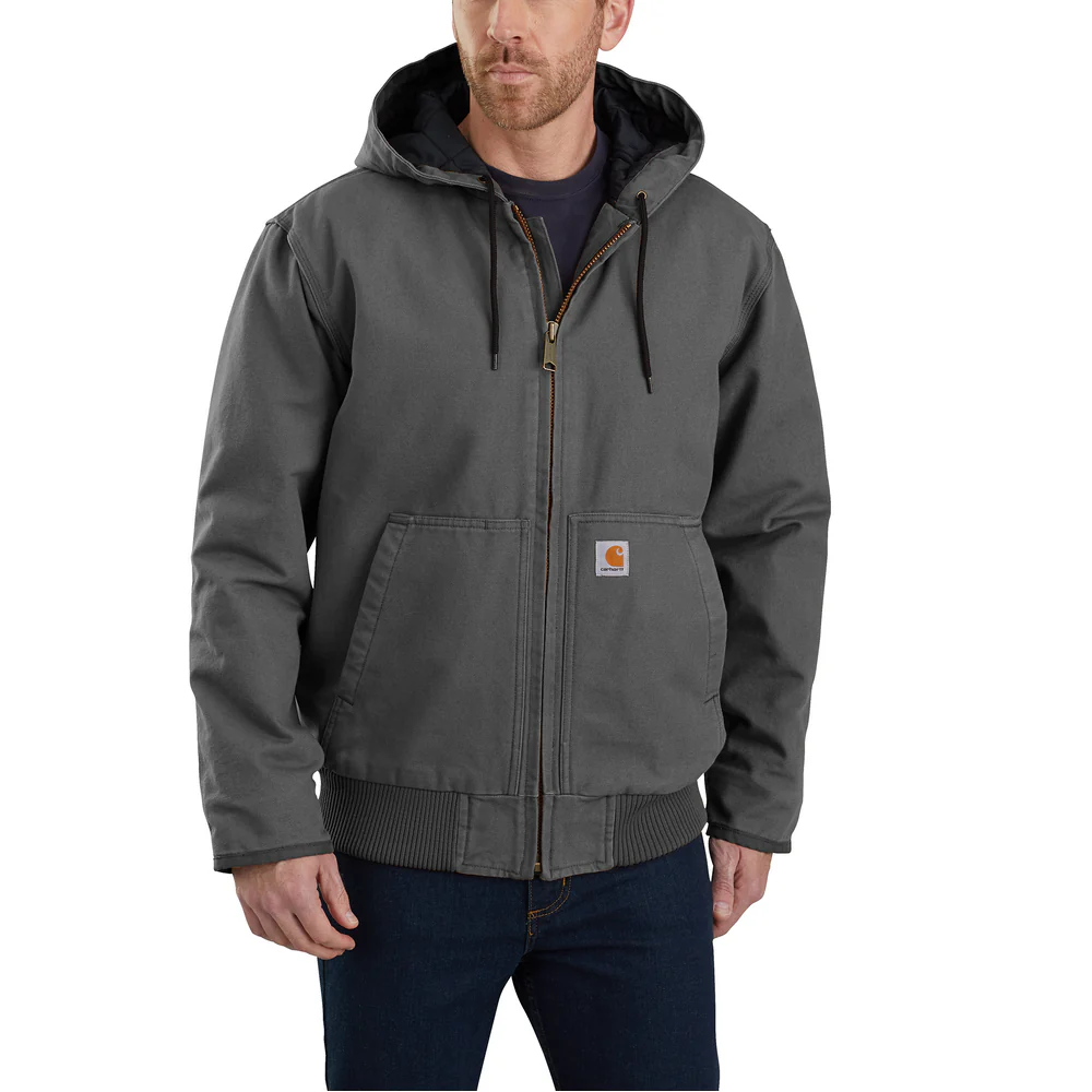 Loose Fit Washed Duck Insulated Active Jacket - GVL-Gravel | Carhartt 104050 - Image 2