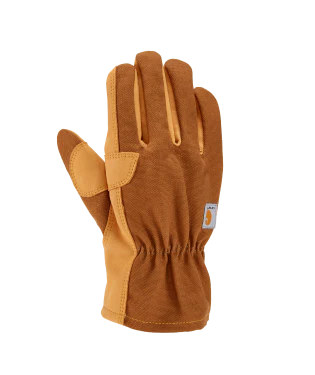 Men's Duck Synthetic Leather Open Cuff Glove BRN-Brown | Carhartt GW0793M - Image 2
