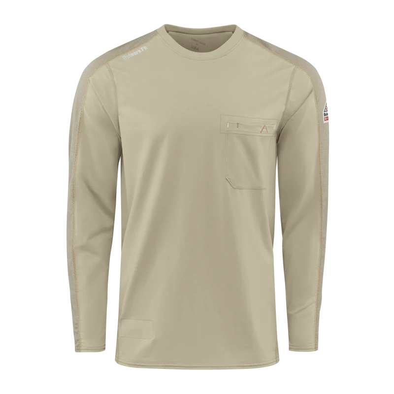 Men's Flex Knit Tee - KH-Khaki | Bulwark STT2