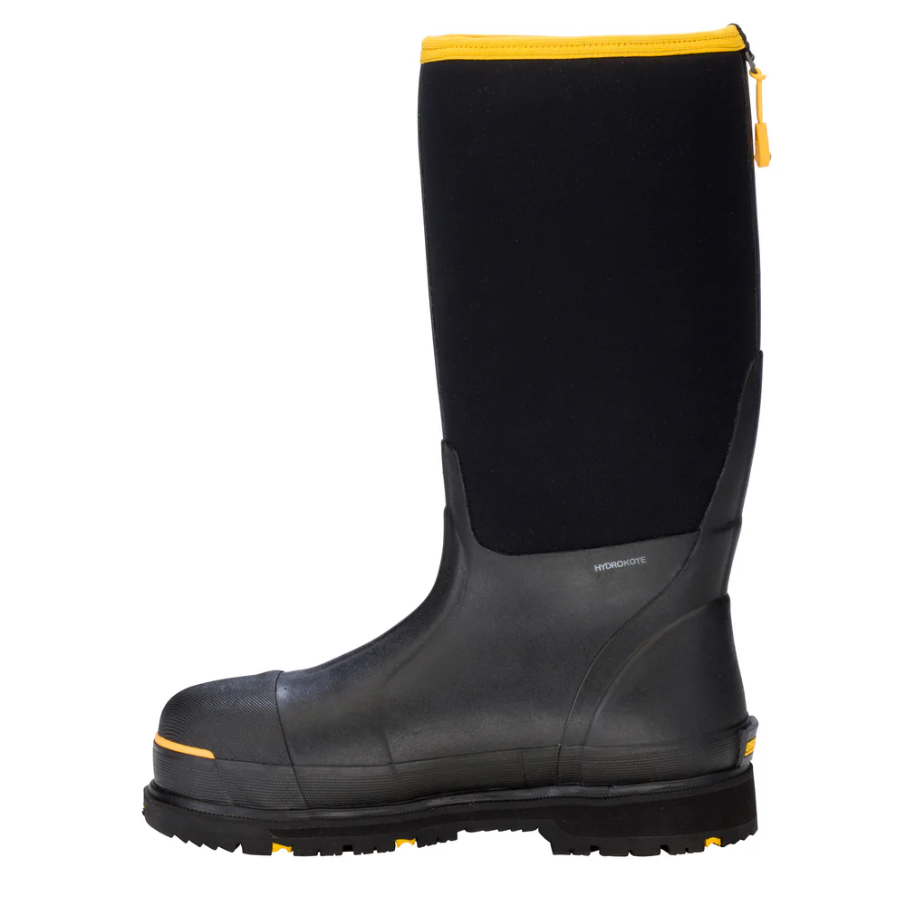 MEN'S STEEL TOE HI BOOT - BK-Black & Yellow | Dryshod STTUHBK - Image 2