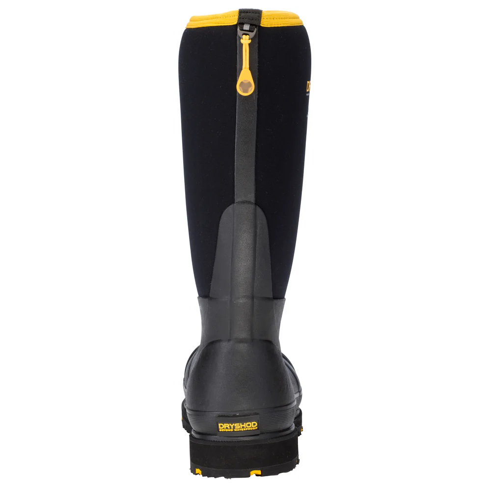MEN'S STEEL TOE HI BOOT - BK-Black & Yellow | Dryshod STTUHBK - Image 4