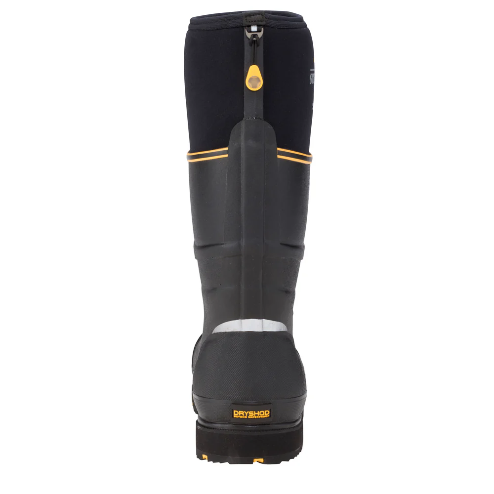 MEN'S STEEL TOE MAX BOOT - BK-Black & Yellow | Dryshod STMUHBK - Image 4