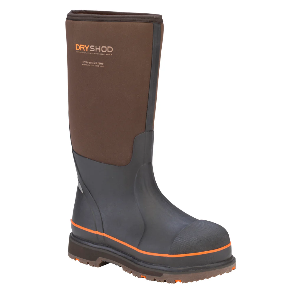 MEN'S STEEL TOE MID TEMP BOOT - BR-Brown & Orange | Dryshod STTUHBR - Image 3