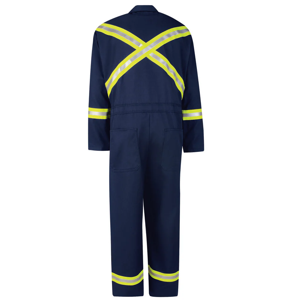 MIDWEIGHT EXCEL FR CLASSIC COVERALL WITH REFLECTIVE TRIM - NV-Navy | Bulwark CECT - Image 2