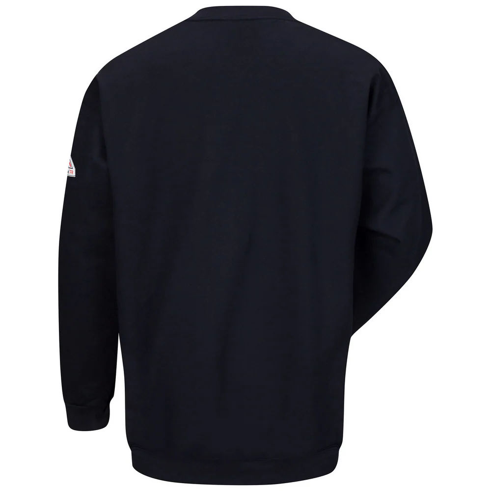 MIDWEIGHT FR CREWNECK PULLOVER SWEATSHIRT - NV-Navy | Bulwark SEC2 - Image 2