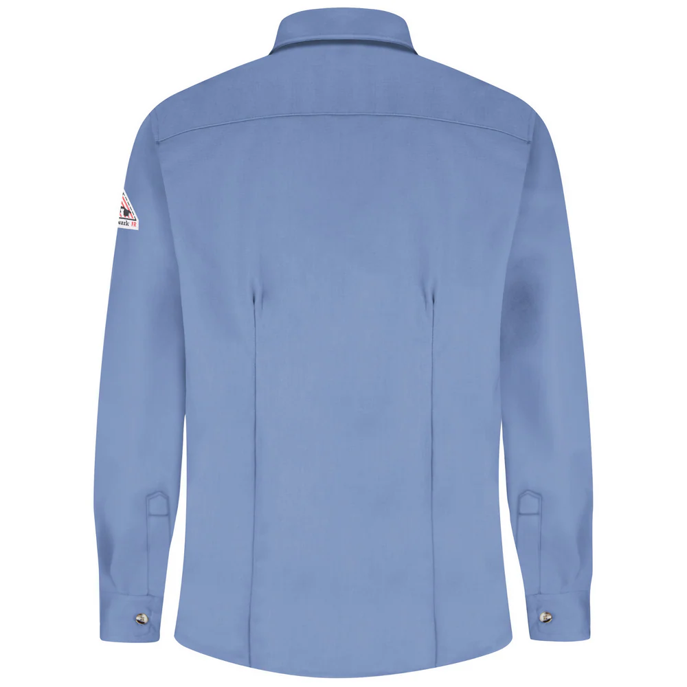 MIDWEIGHT FR LONG SLEEVE UNIFORM DRESS SHIRT - LB-Light Blue | Bulwark SLU3 - Image 2