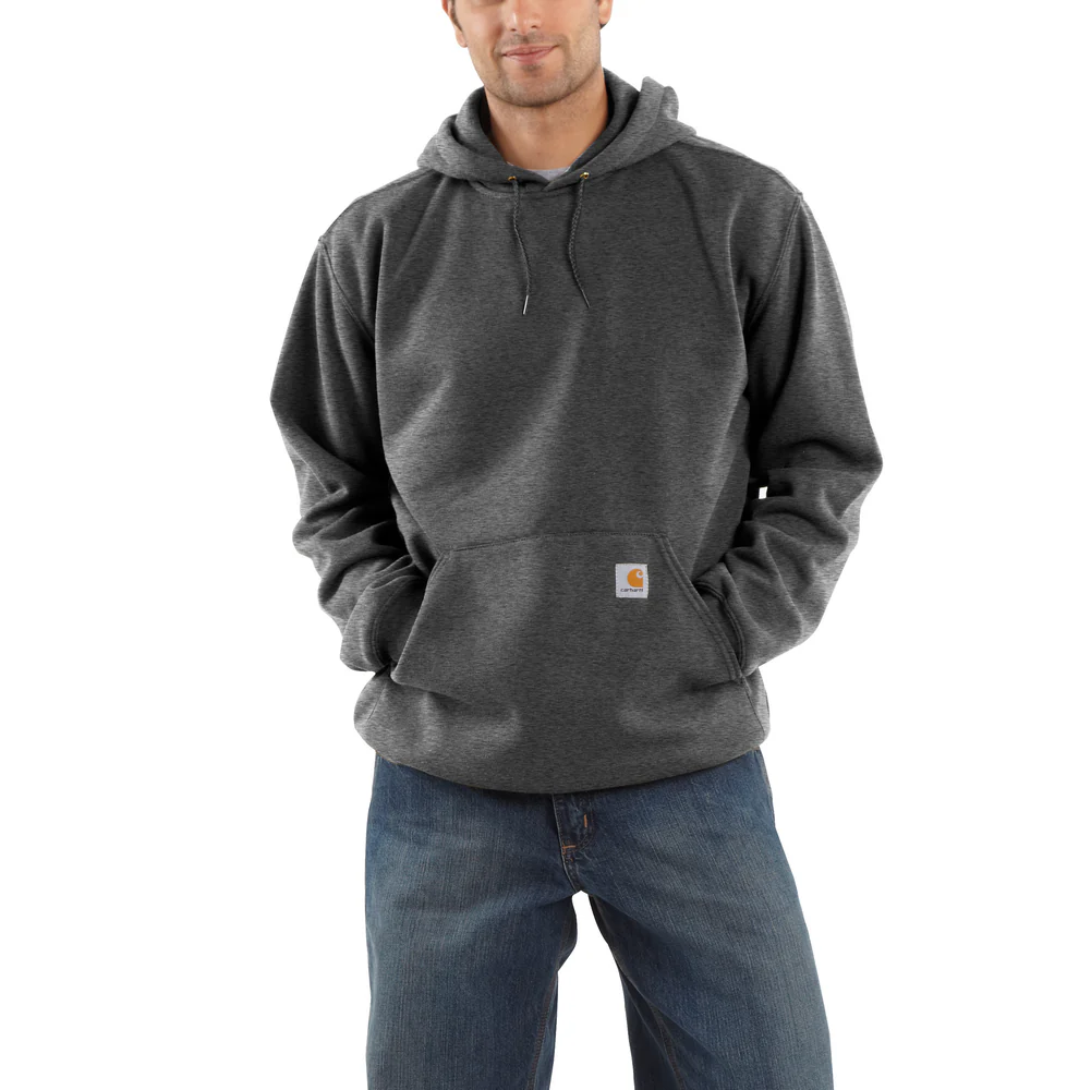 MIDWEIGHT HOODED SWEATSHIRT - 026-Carbon Heather | Carhartt K121 - Image 3