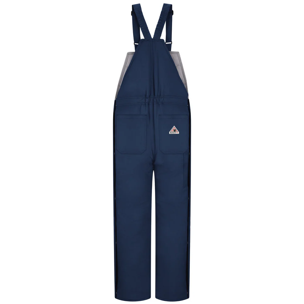 MIDWEIGHT INSULATED EXCEL FR BIB OVERALL - NV-Navy | Bulwark BLC8 - Image 2