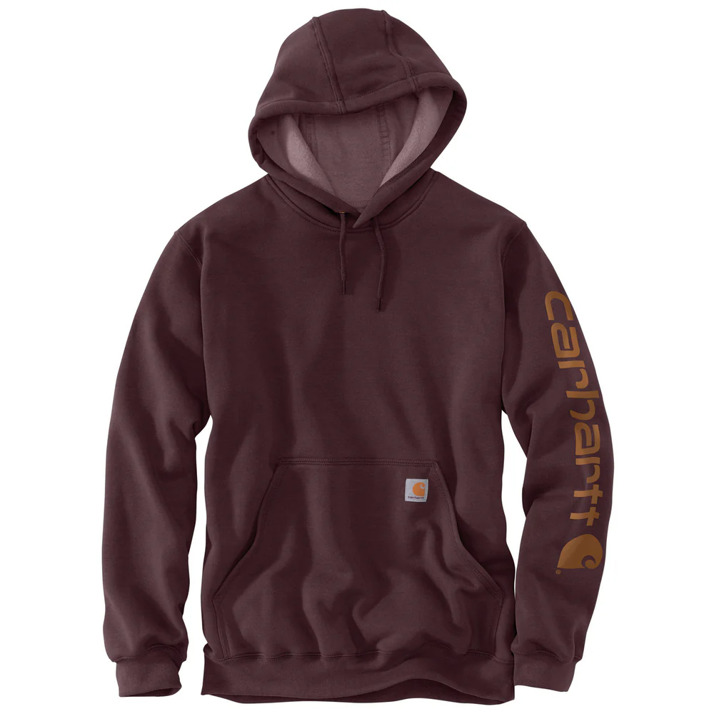 MIDWEIGHT SIGNATURE SLEEVE LOGO HOODED SWEATSHIRT - PRT-Port | Carhartt K288