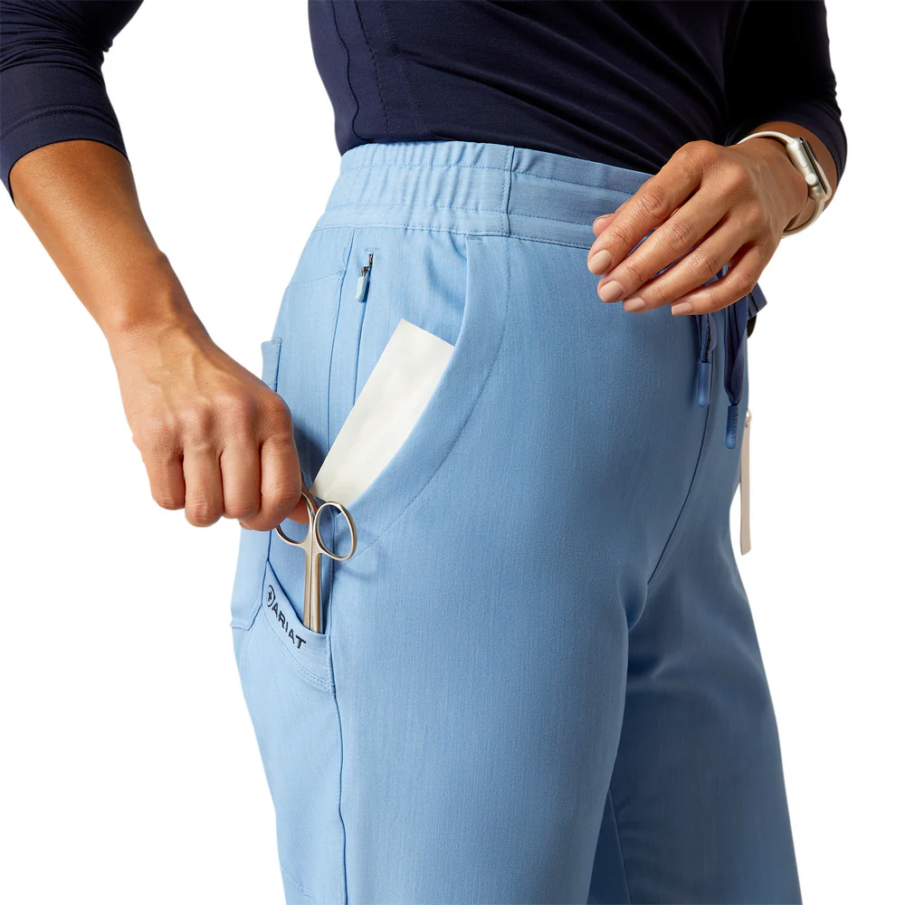 Nightingale Utility Stretch Scrub Pant - 400-Light Blue Heather | Ariat 10039951 - Image 3