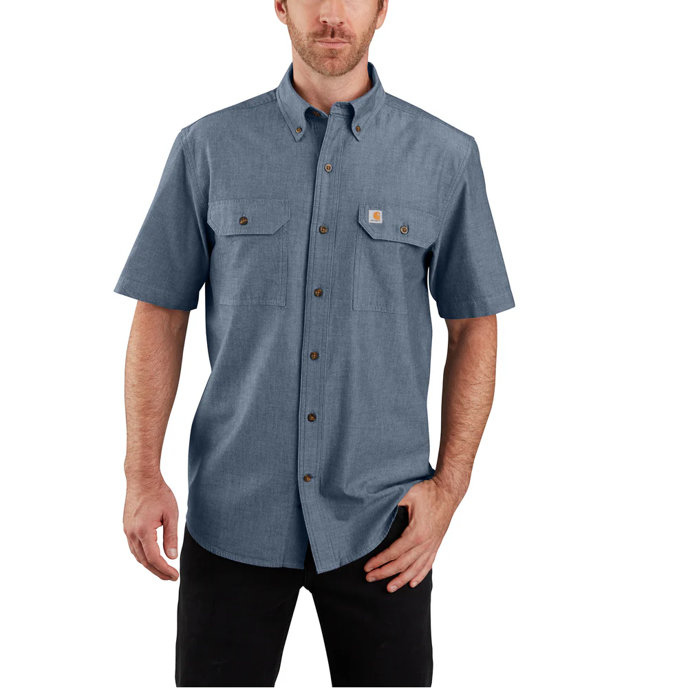 ORIGINAL FIT SHORT SLEEVE SHIRT - 499-Denim Blue Chambray | Carhartt 104369