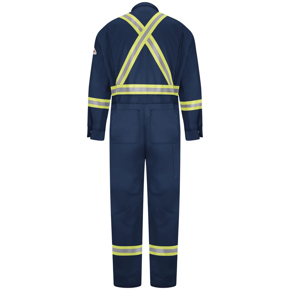 PREMIUM FR COVERALL WITH REFLECTIVE TRIM - NV-Navy | Bulwark CLBC - Image 2