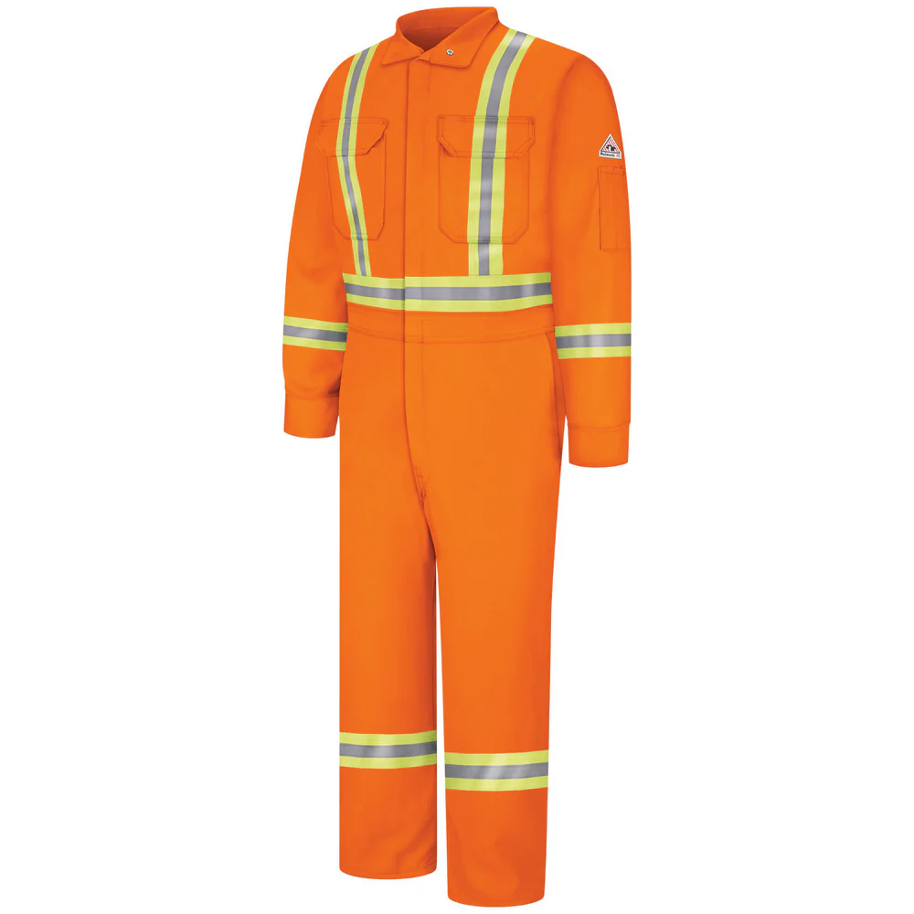 PREMIUM FR COVERALL WITH REFLECTIVE TRIM - OR-Orange | Bulwark CLBC