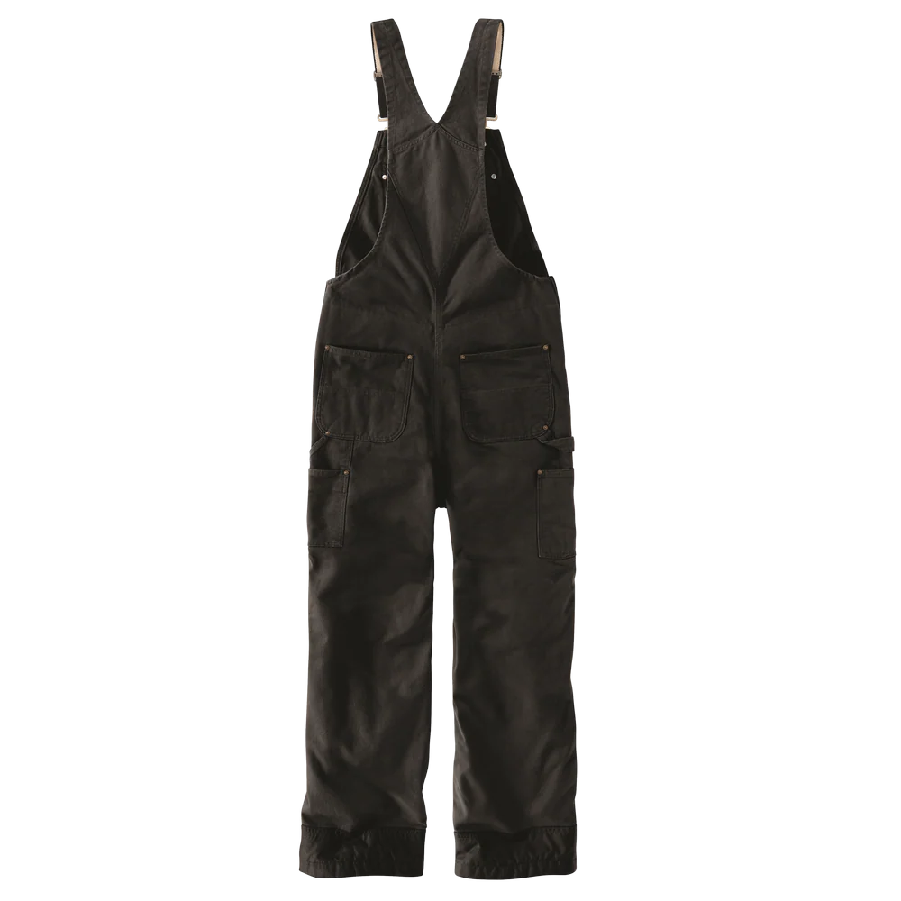 QUILT LINED WASHED DUCK BIB OVERALLS - BLK-Black | Carhartt 104031 - Image 3