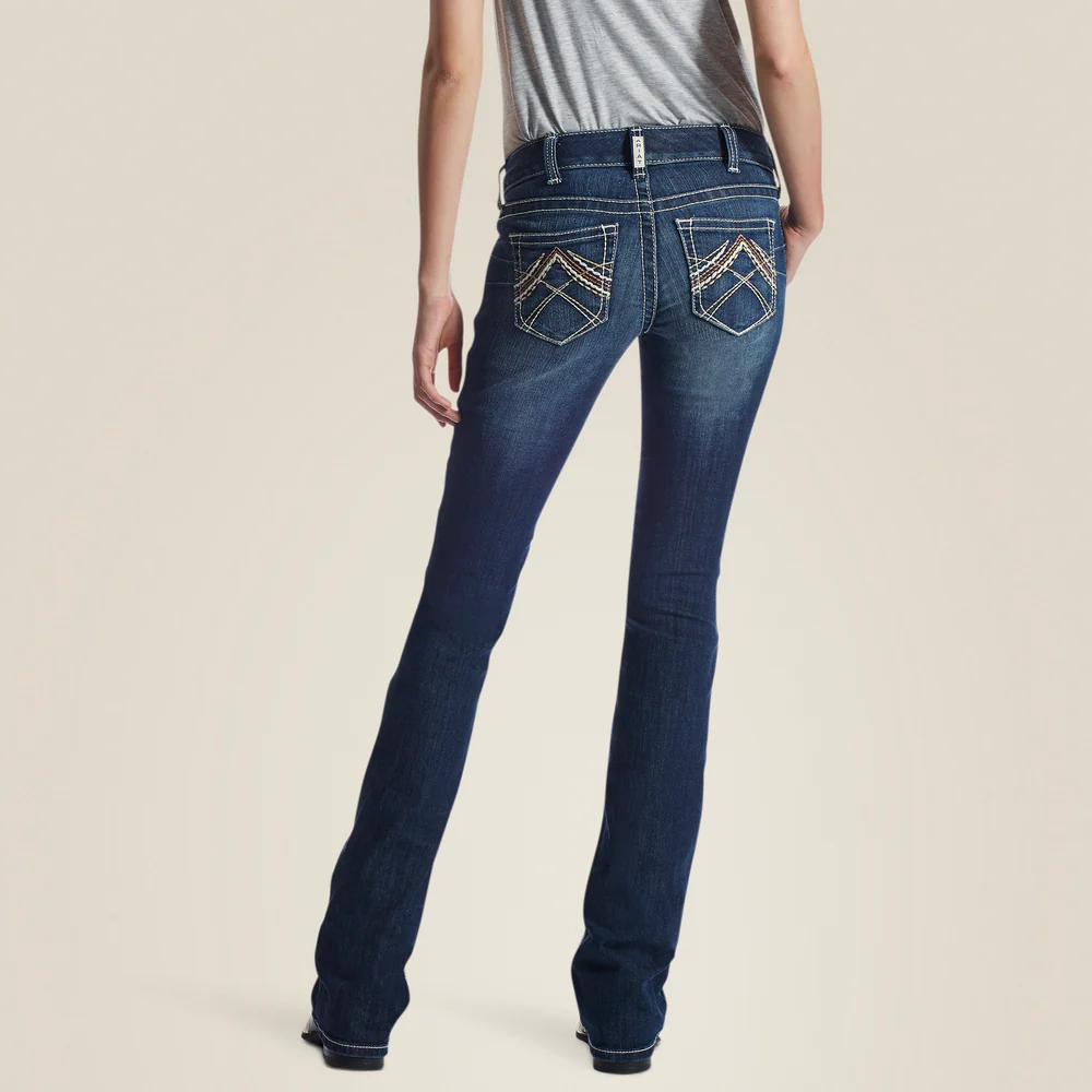 R.E.A.L. Low Rise Stretch Rosy Whipstitch Boot Cut Jean - 400-Lakeshore | Ariat 10018351