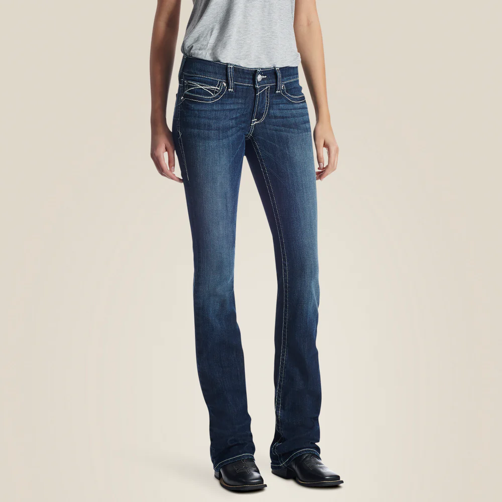 R.E.A.L. Low Rise Stretch Rosy Whipstitch Boot Cut Jean - 400-Lakeshore | Ariat 10018351 - Image 5