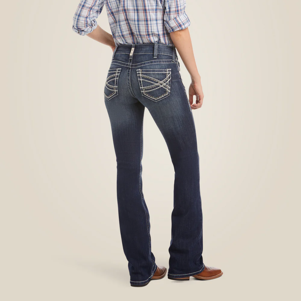 R.E.A.L. Mid Rise Entwined Boot Cut Jean - 400-Marine | Ariat 10017510