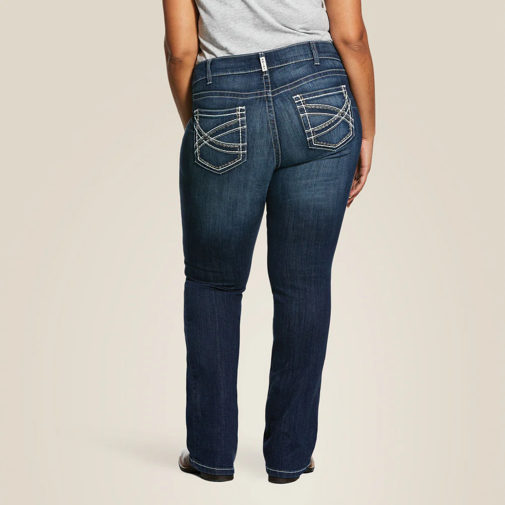 R.E.A.L. Mid Rise Entwined Boot Cut Jean - 400-Marine | Ariat 10017510 - Image 2