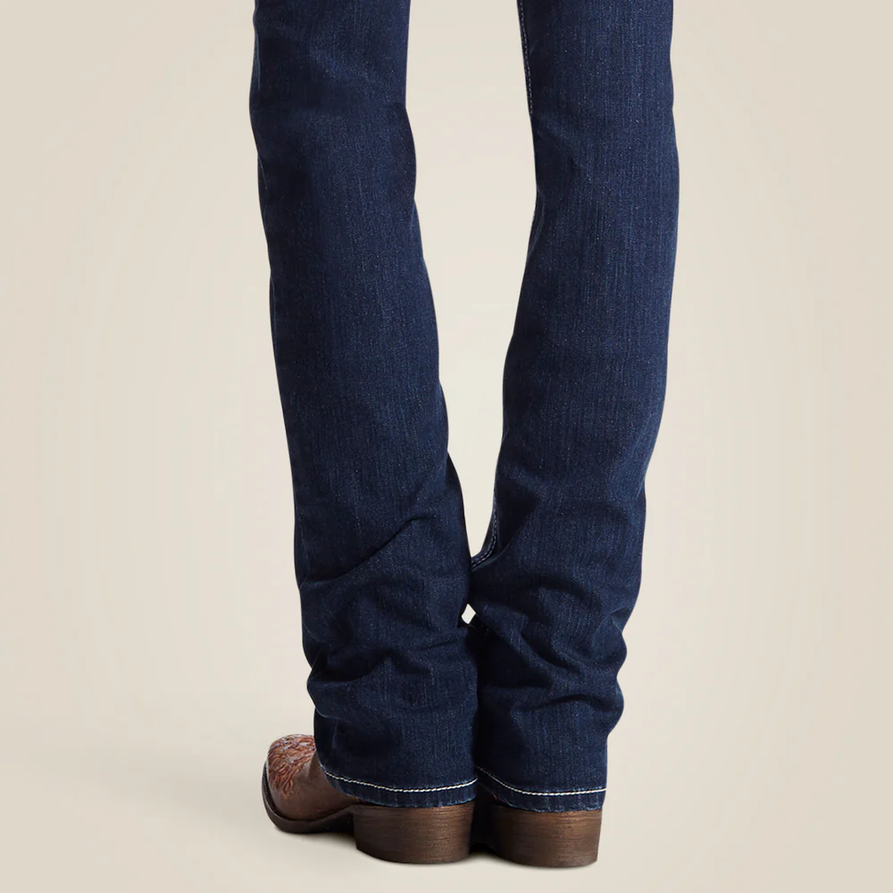 R.E.A.L. Mid Rise  Icon Stackable Straight Leg Jean - 400-Ocean | Ariat 10017216 - Image 4