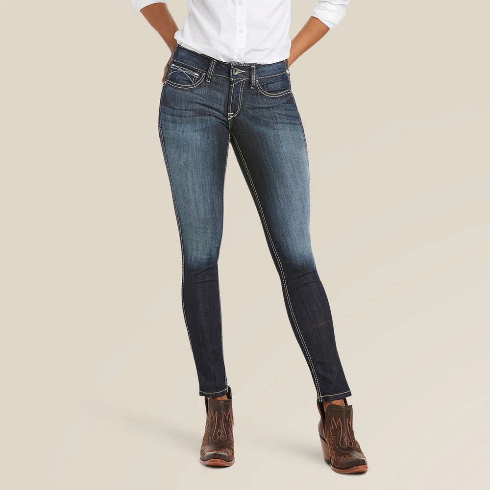 R.E.A.L. Mid Rise Stretch Outseam Ella Skinny Jean - 400-Celestial | Ariat 10018357 - Image 4