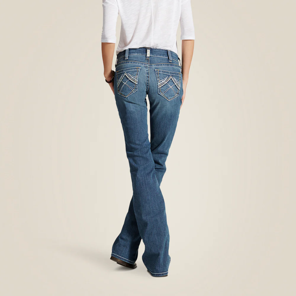 R.E.A.L. Mid Rise Whipstitch Boot Cut Jean - 400-Rainstorm | Ariat 10016202