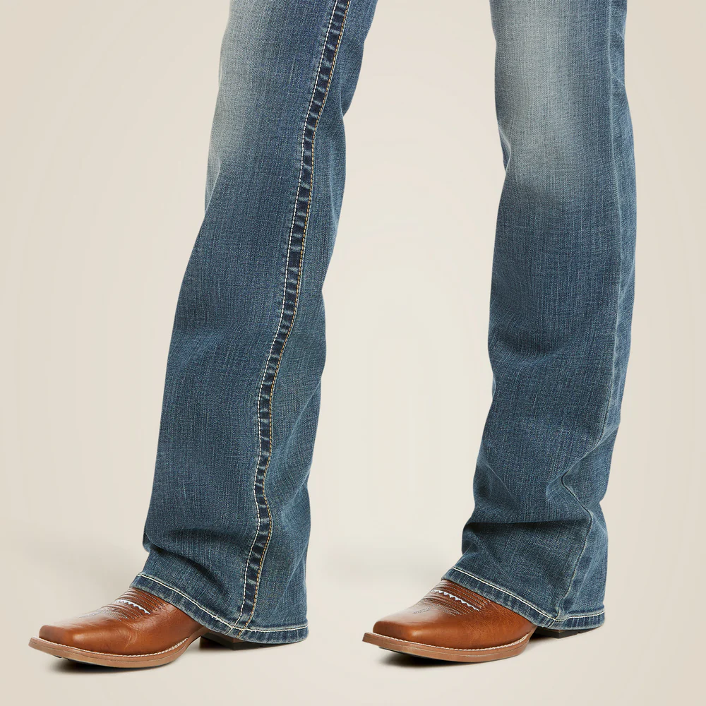 R.E.A.L. Mid Rise Whipstitch Boot Cut Jean - 400-Rainstorm | Ariat 10016202 - Image 3