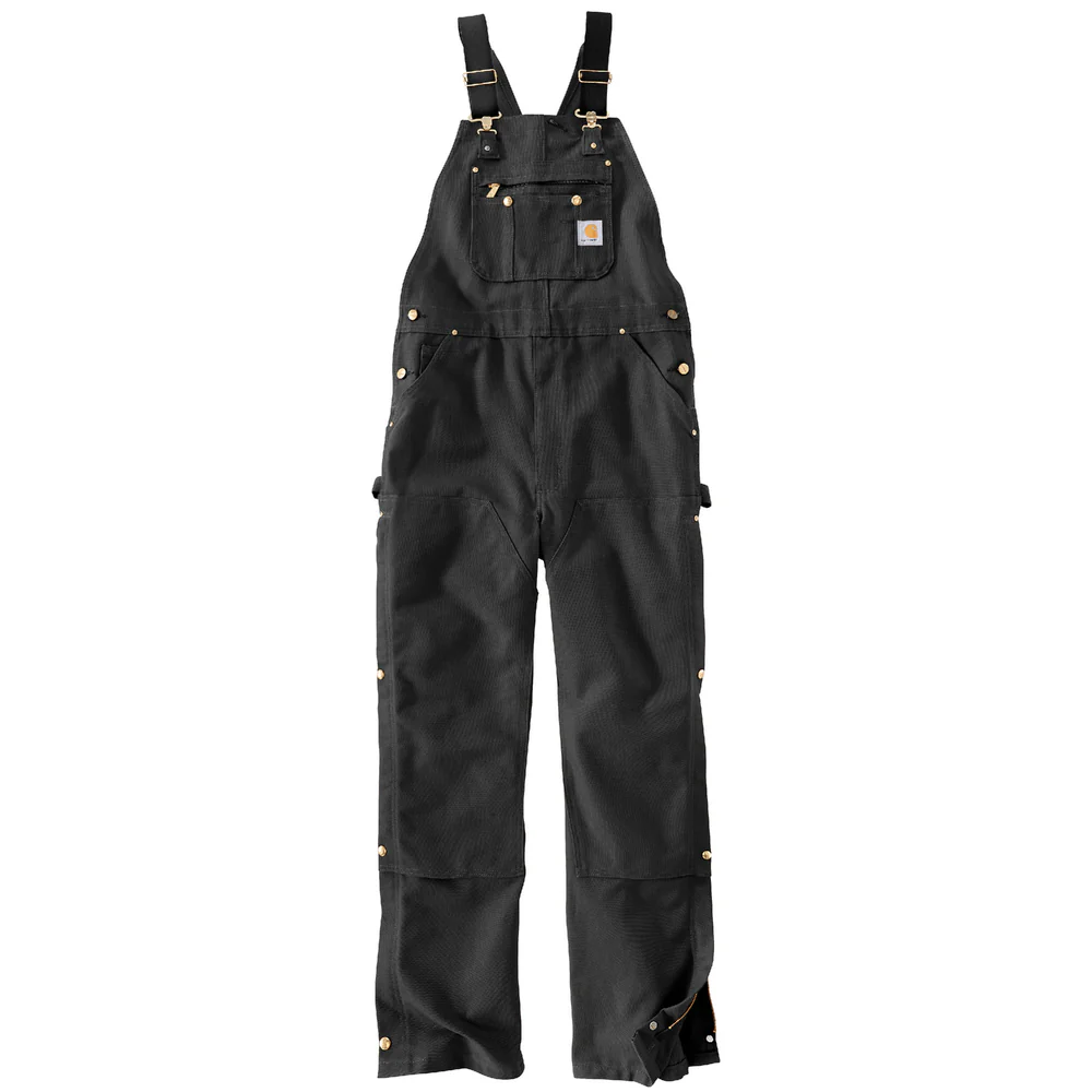 R37 Loose Fit Firm Duck Bib Overall - BLK-Black | Carhartt 106671 - Image 3