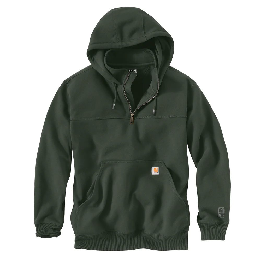 Rain Defender Loose Fit Heavyweight Quarter-Zip Sweatshirt - GI5-Forestry Green | Carhartt 100617