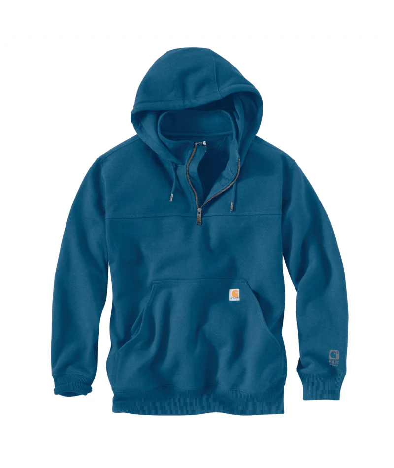 Rain Defender Loose Fit Heavyweight Quarter-Zip Sweatshirt - HT0-Dark Tranquil Blue Heather | Carhartt 100617