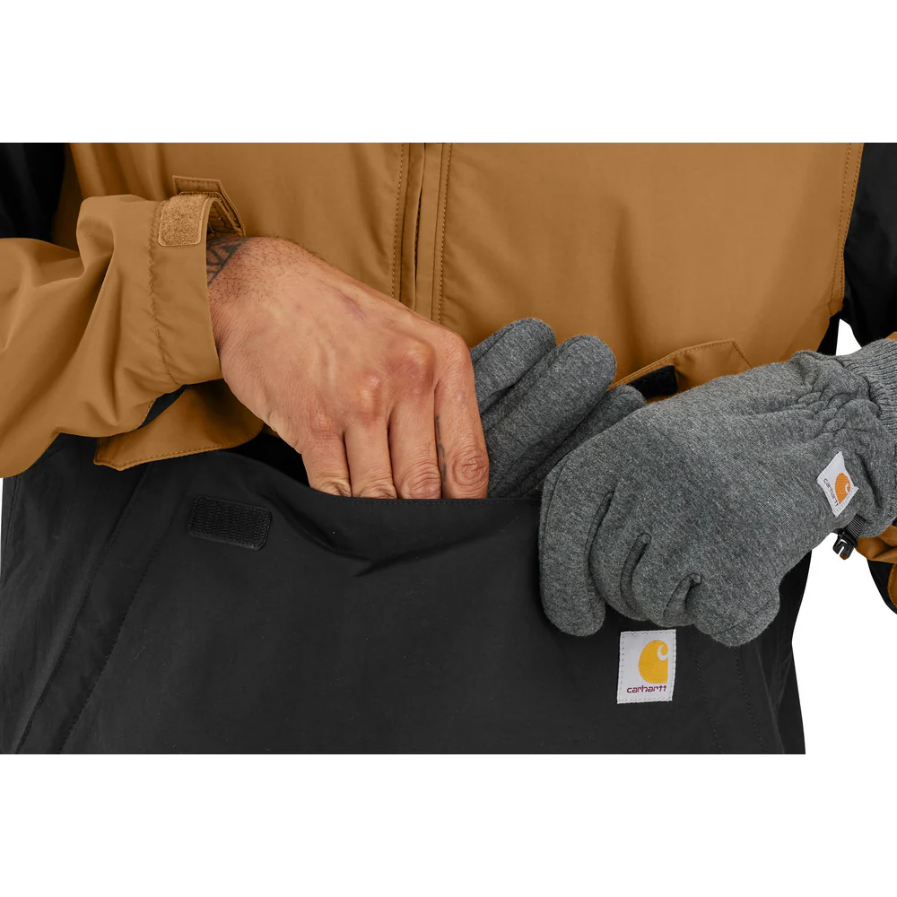 Rain Defender Loose Fit Lightweight Packable Anorak - B47-Carhartt Brown-Black | Carhartt 105749 - Image 2