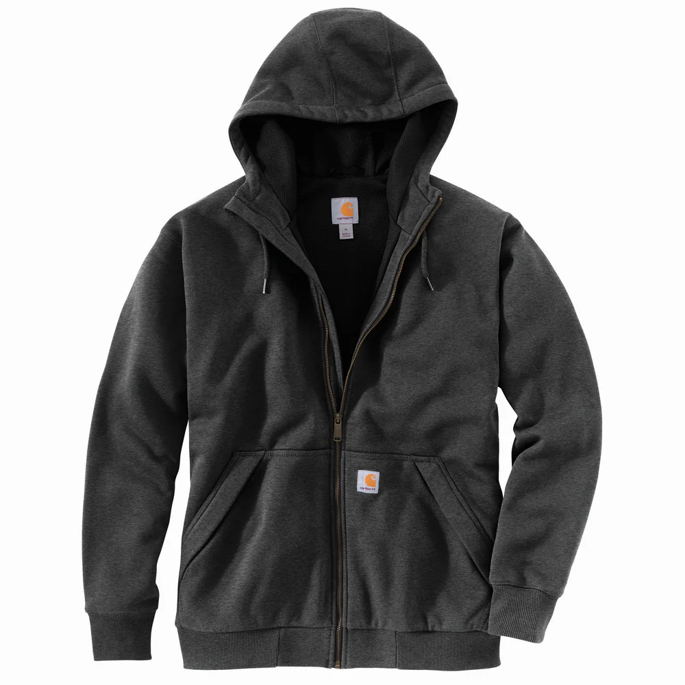Rain Defender Loose Fit Midweight Thermal-Lined Full-Zip Sweatshirt - 024-Carbon Heather | Carhartt 104078