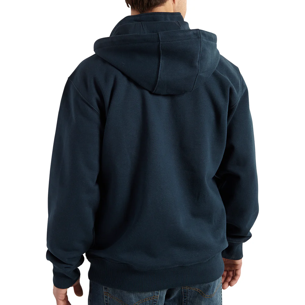 RAIN DEFENDER PAXTON HEAVYWEIGHT HOODED ZIP MOCK SWEATSHIRT - 472-New Navy | Carhartt 100617 - Image 3
