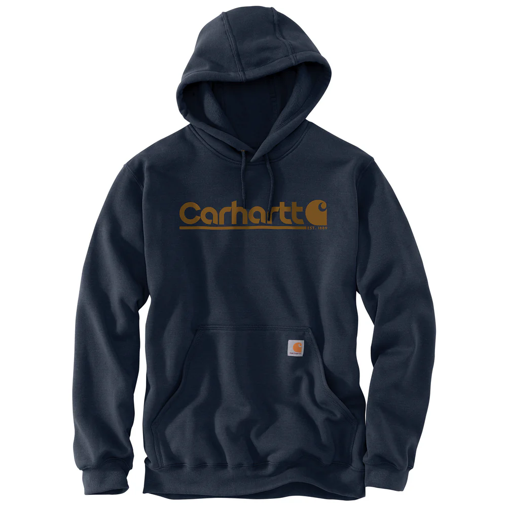 Rain Defender®Loose Fit Midweight Logo Graphic Sweatshirt - 472-New Navy | Carhartt 106793