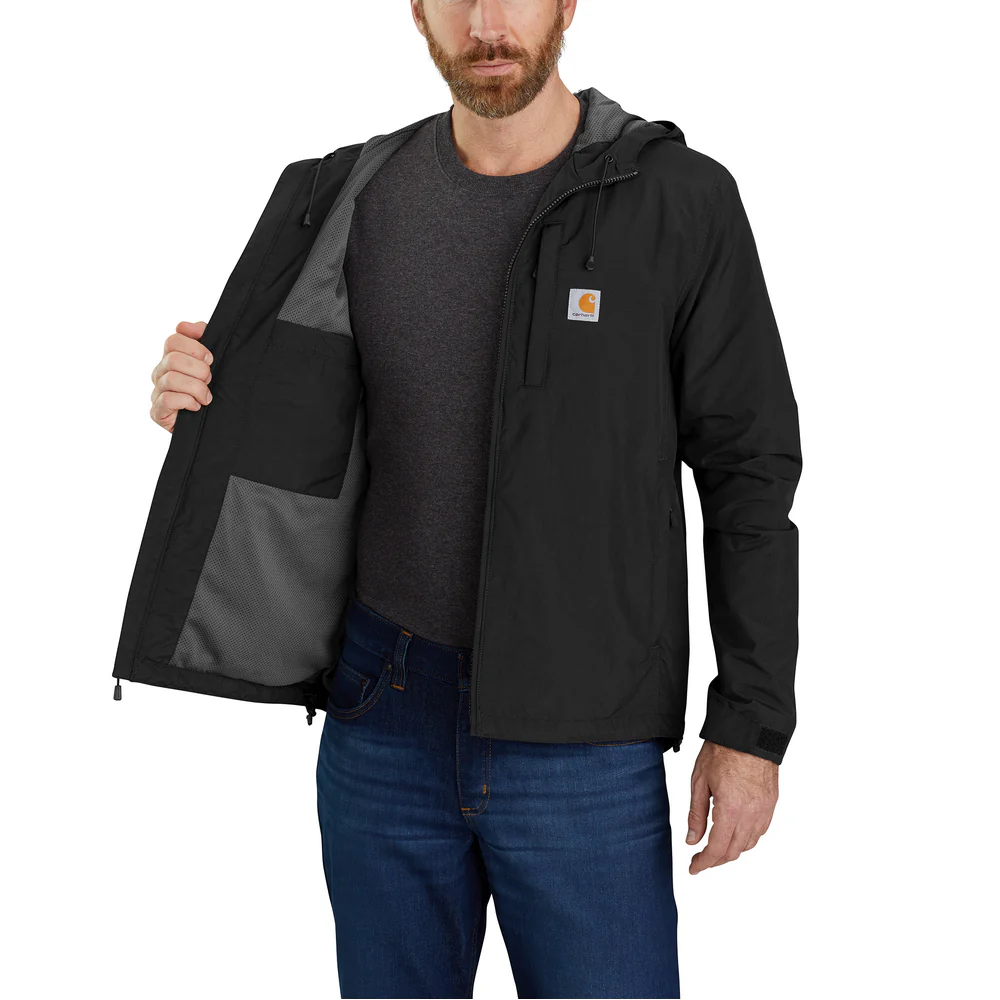 Rain Defender® Relaxed Fit Lightweight Jacket - N04-Black | Carhartt 104671 - Image 2