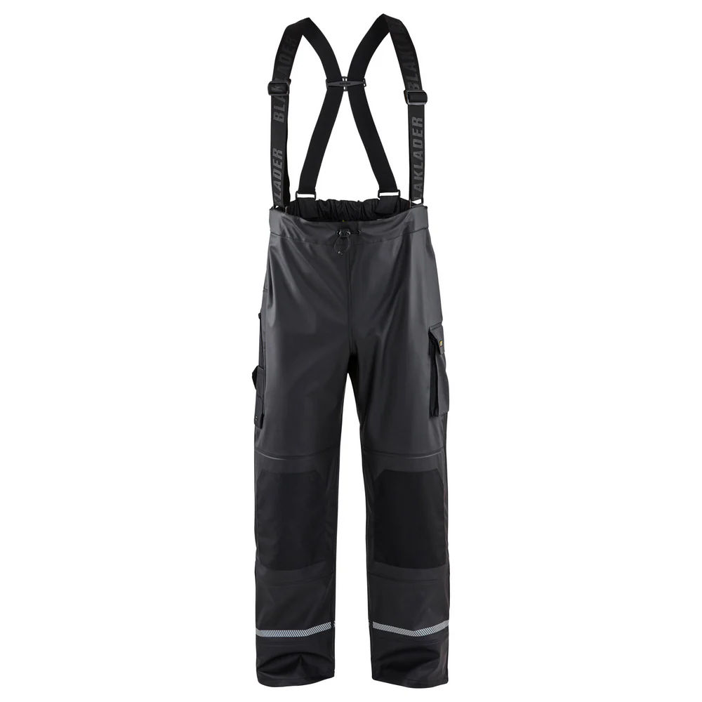 RAIN PANTS WITH REFLECTIVE DETAIL - 9900-Black | Blaklader 13872003