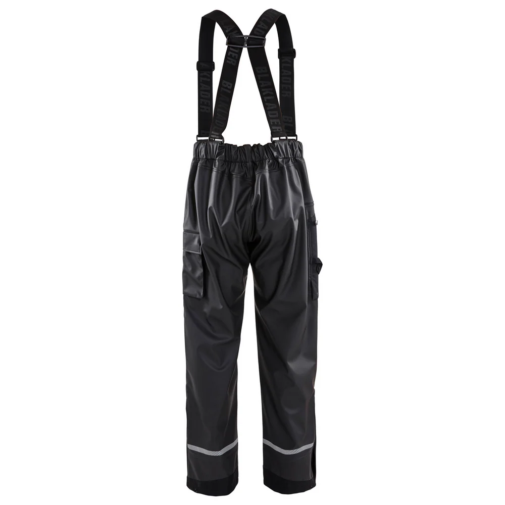 RAIN PANTS WITH REFLECTIVE DETAIL - 9900-Black | Blaklader 13872003 - Image 2
