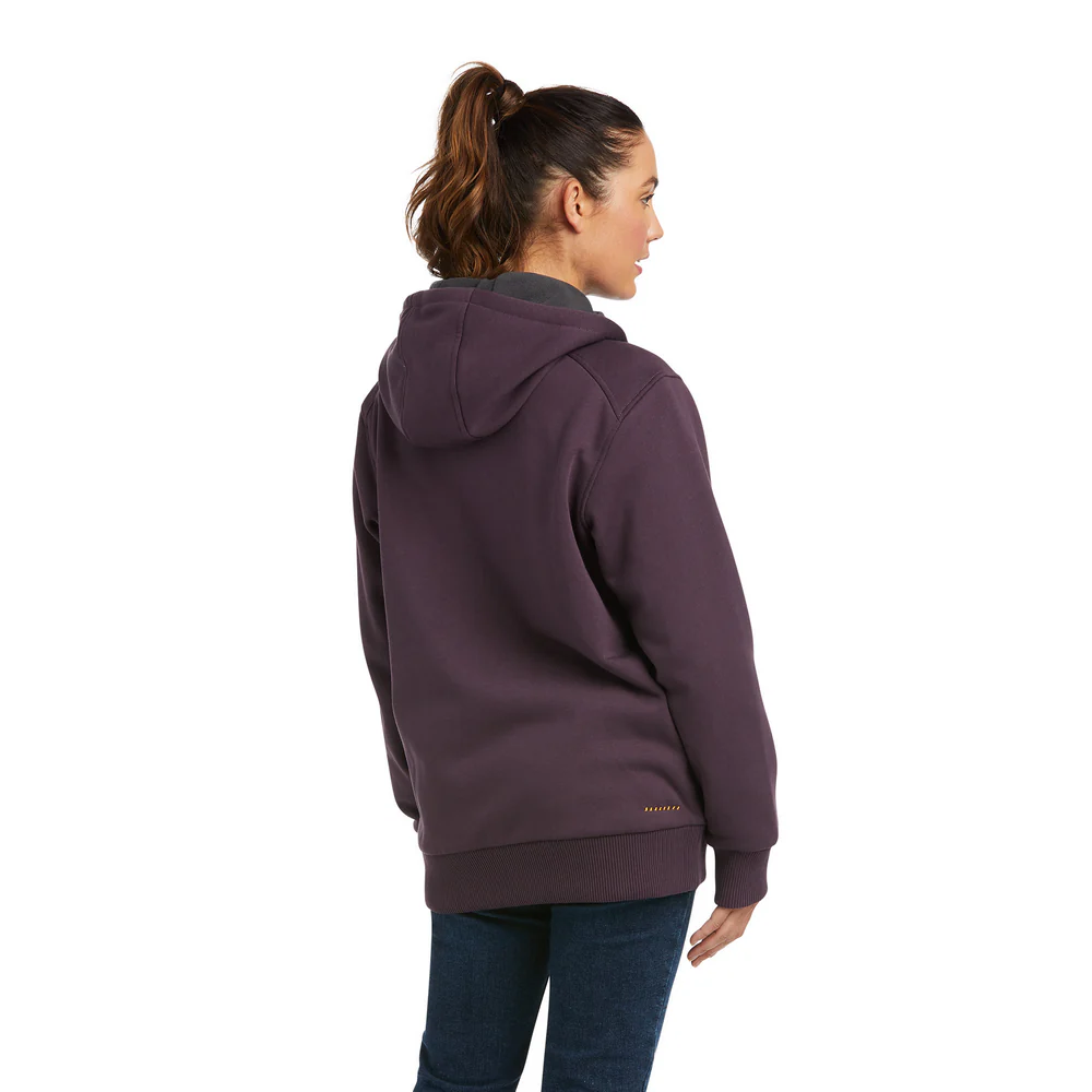 REBAR ALL-WEATHER FULL-ZIP HOODIE - 500-Purple | Ariat 10037658 - Image 2