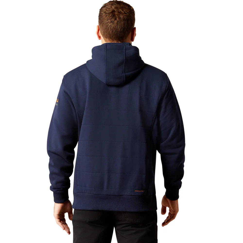 Rebar All-Weather Insulated Full Zip Hoodie - 410-Navy | Ariat 10053058