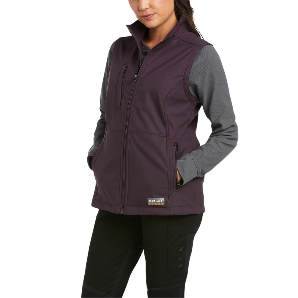 REBAR CANVAS SOFTSHELL VEST - 500-Purple | Ariat 10037625